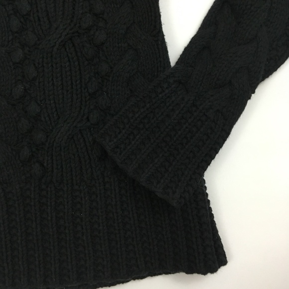 BANANA REPUBLIC BLACK CHUNKY V-NECK SWEATER SIZE S - Picture 3 of 5